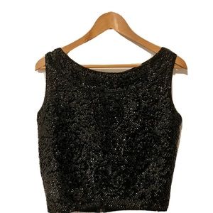 Vintage sequined and beaded shell top 1960s